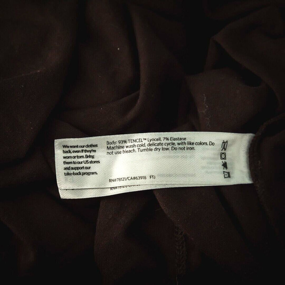 Eileen Fisher Size Medium M Brown Turtleneck Long Sleeve System Tencel Knit Top - Picture 4 of 5